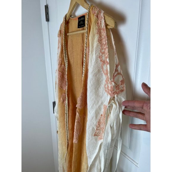 Orange and Cream Scarf Wrap - Picture 8 of 16